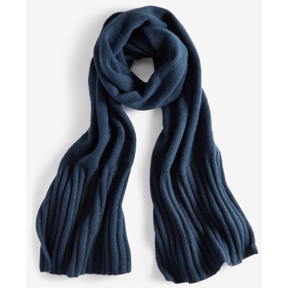 On 34th Women's Wide-Ribbed Solid Knit Scarf,  - Navy NWT - Picture 1 of 1